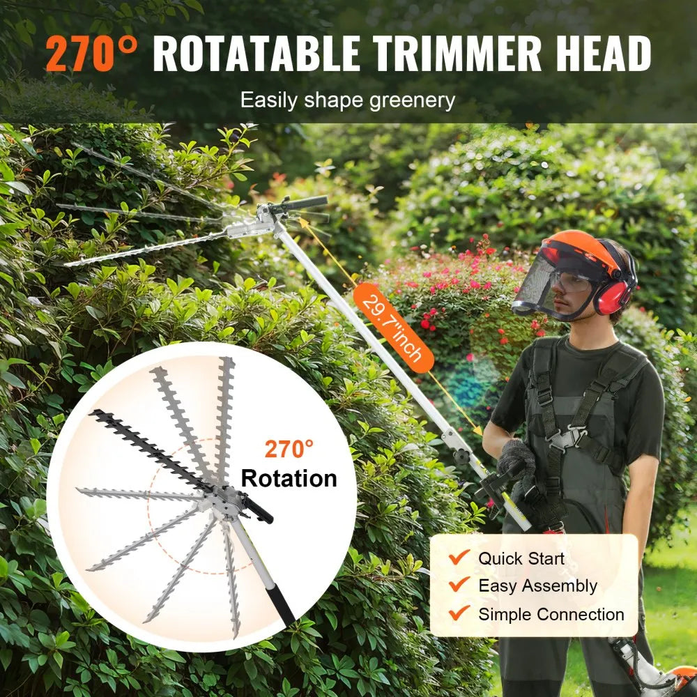 High-Powered Brush Weed Cutter Saw Hedge Trimmer 5 in 1
