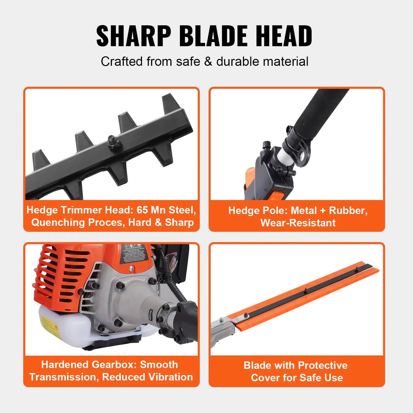 High-Powered Brush Weed Cutter Saw Hedge Trimmer 5 in 1