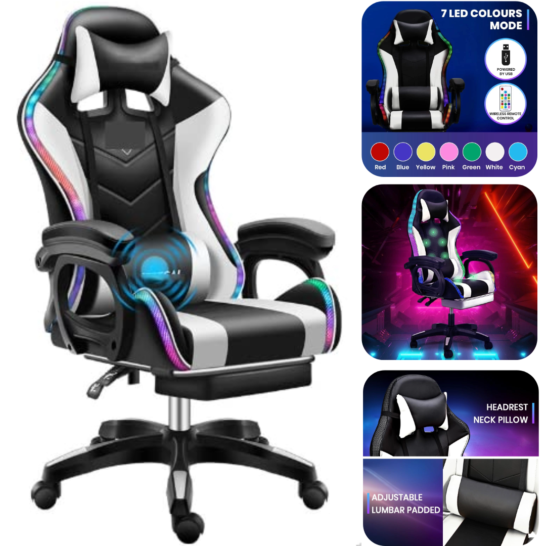 Gaming Chair with Speaker and RGB Light